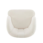 Upholstered Barrel Accent Chair With Wooden Legs