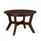 Mid Century Circle Wooden Coffee Table for Living Room Farmhouse