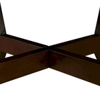 Mid Century Circle Wooden Coffee Table for Living Room Farmhouse
