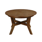 Mid Century Circle Wooden Coffee Table for Living Room Farmhouse