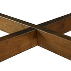 Mid Century Circle Wooden Coffee Table for Living Room Farmhouse