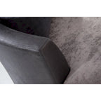 Black & Charcoal Gray Swivel Barrel Chair - 2 Person Oversized