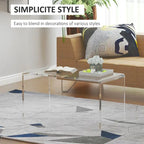 Rectangle All Acrylic 15mm Thick Waterfall Coffee Table