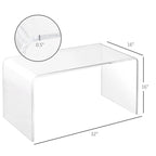Rectangle All Acrylic 15mm Thick Waterfall Coffee Table