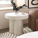 Modrest Bruni - Modern White Concrete End Table
