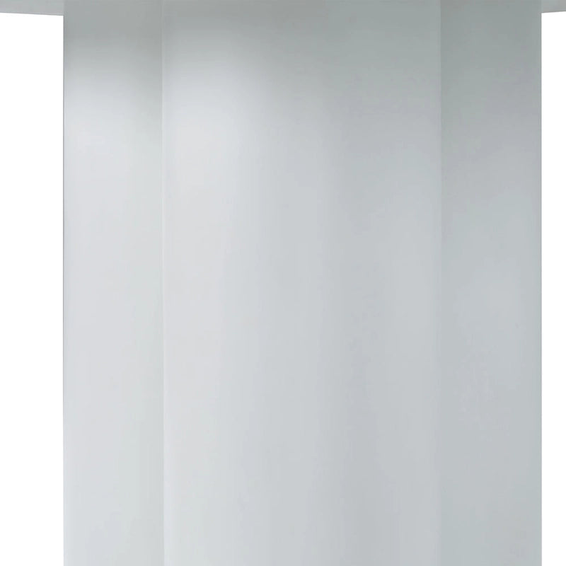 White Concrete Round End Table - Modern 3-Leg Design