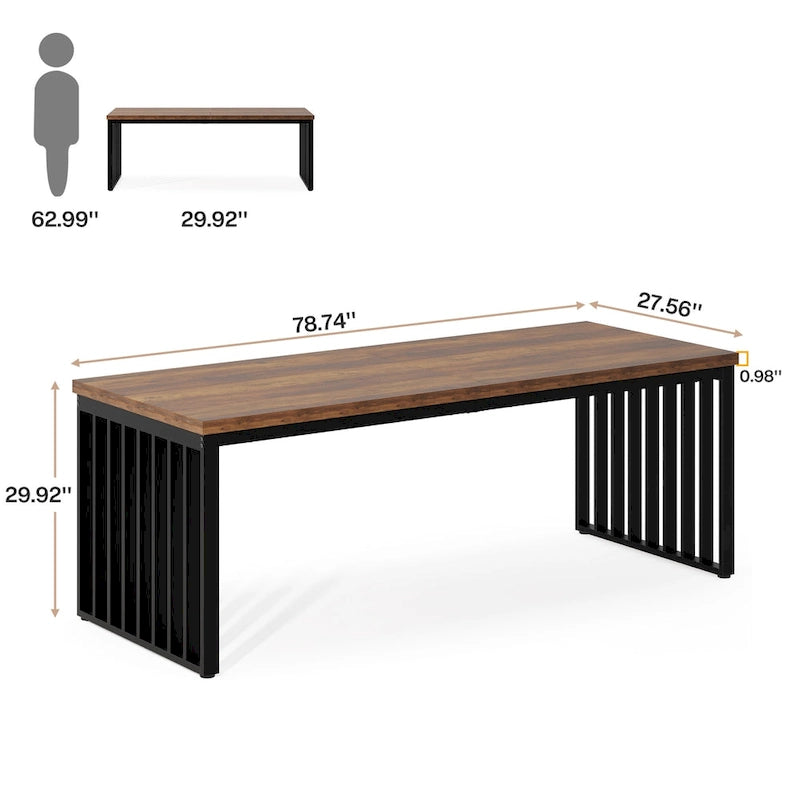 78.74-inch Two Person Computer Desk for Home Office