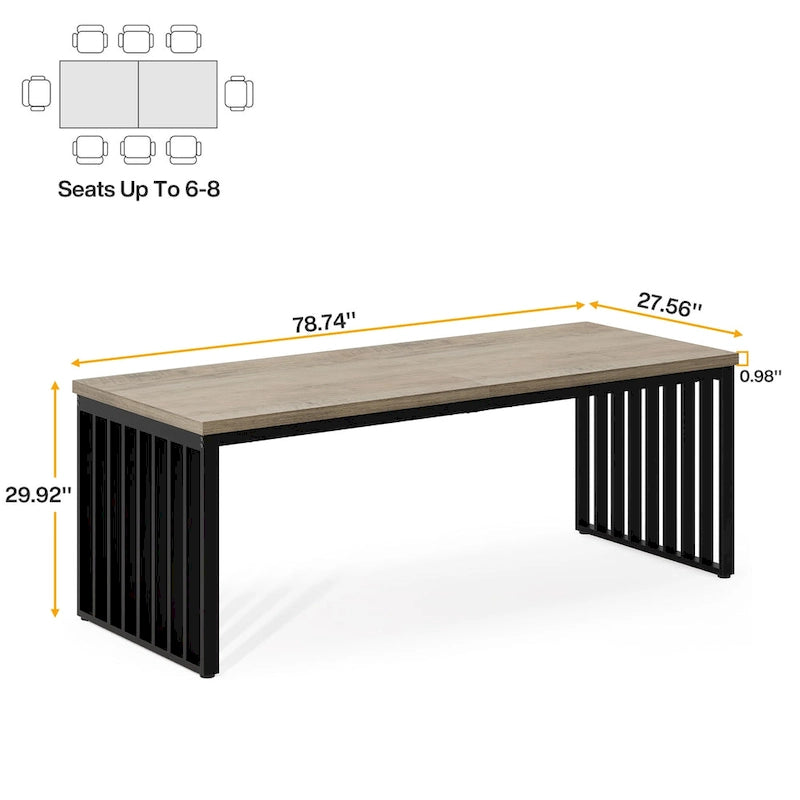 78.74-inch Two Person Computer Desk for Home Office
