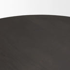 Tarro 60 Round Textured Espresso Wood w/ Geometrical Base Dining Table - 60.0L x 60.0W x 30.0H