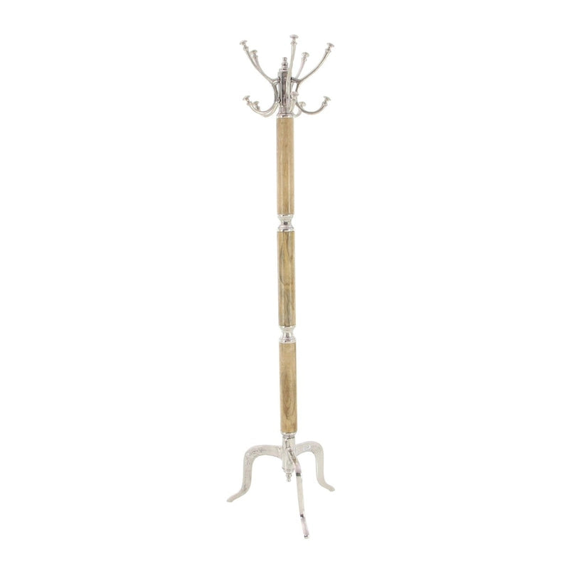 Aluminum Metal Coat Rack - Silver or Gold - Roche River Decor