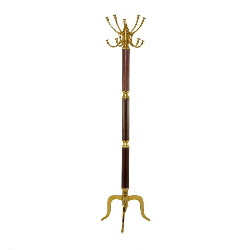 Aluminum Metal Coat Rack - Silver or Gold - Roche River Decor