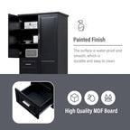 32 in. W x 72 in. H Storage Cabinet with Doors and Three Drawers