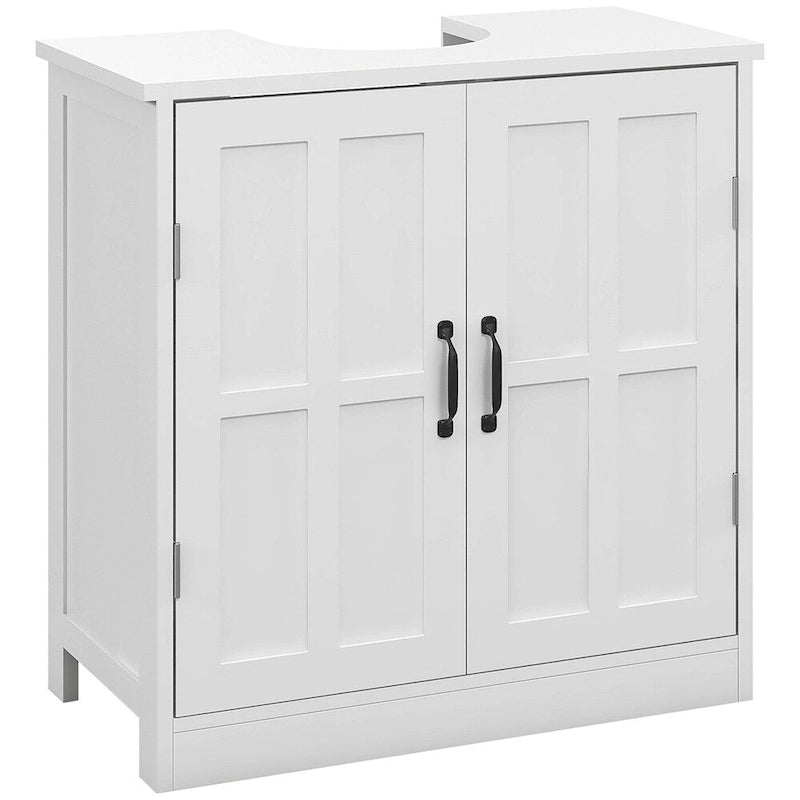 Bathroom Wood Pedestal Sink Cabinet with Adjustable Shelf (No Sink)