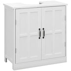 Bathroom Wood Pedestal Sink Cabinet with Adjustable Shelf (No Sink)