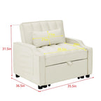 Velvet Pull Out Armchair