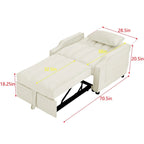 Velvet Pull Out Armchair