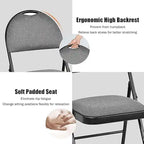 2/4 Pack Folding Chairs Portable Padded Office Kitchen Dining Chairs