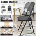 2/4 Pack Folding Chairs Portable Padded Office Kitchen Dining Chairs