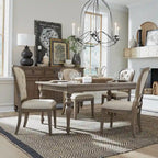 Americana Farmhouse Dusty Taupe Rectangular Table Set with Dining Chairs Various Options