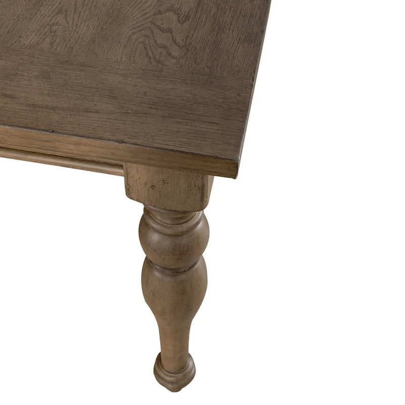 Americana Farmhouse Dusty Taupe Rectangular Table Set with Dining Chairs Various Options