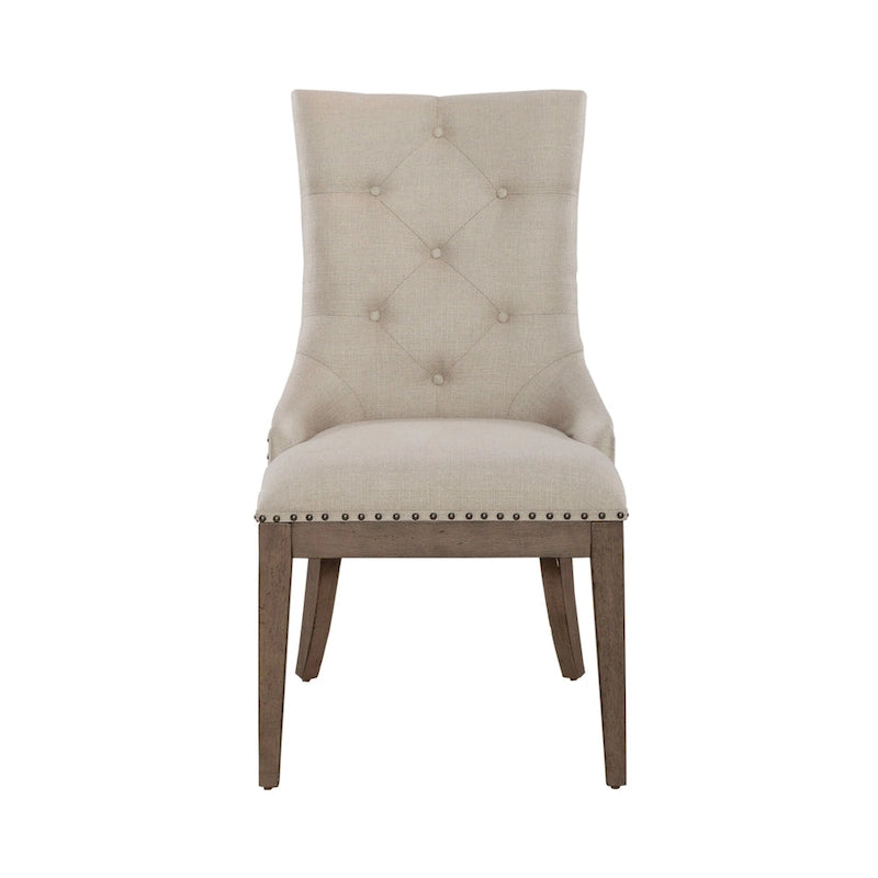 Americana Farmhouse Dusty Taupe Rectangular Table Set with Dining Chairs Various Options