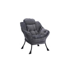 Accent Contemporary Lounge Chair, Single Steel Frame Sofa Chair with Armrests and A Side Pocket,with ottoman,with footrest
