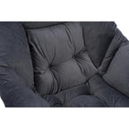 Accent Contemporary Lounge Chair, Single Steel Frame Sofa Chair with Armrests and A Side Pocket,with ottoman,with footrest