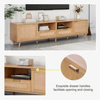 Rattan TV Stand for TVs up to 85