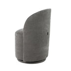 Modrest Correa Modern Dove Grey Fabric Swivel Dining Chair