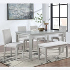 6-Piece Solid Wood Dining Table Set