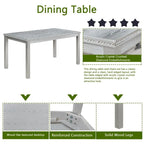 6-Piece Solid Wood Dining Table Set