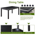 6-Piece Solid Wood Dining Table Set
