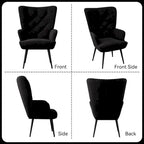Modern Velvet Fabric Upholstered Chair