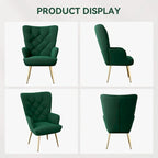 Modern Velvet Fabric Upholstered Chair