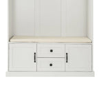 Classic Hall Tree with 3 Hooks,Coat Hanger,Storage Bench for Entrance,Hallway