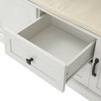 Classic Hall Tree with 3 Hooks,Coat Hanger,Storage Bench for Entrance,Hallway