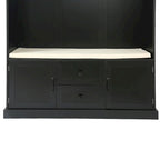 Classic Hall Tree with 3 Hooks,Coat Hanger,Storage Bench for Entrance,Hallway