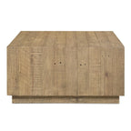 NADAAL STUDIOS Niall, Square Wooden Coffee Table, Brown - 31.5 X 31.5 X 16